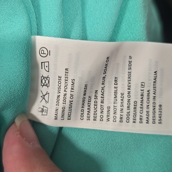 BARDOT-"Malinda" Slipdress Aqua Backless Spaghetti Straps Dress-Size Small - Picture 13 of 17